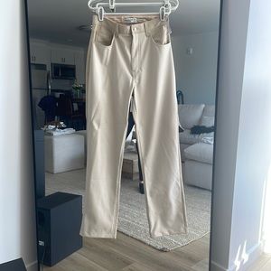 Abercrombie two tone leather pants size 6 new with tags